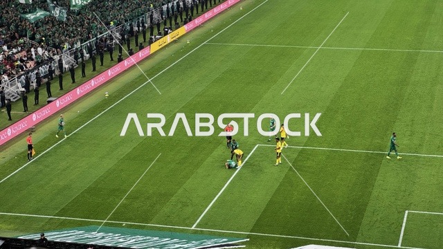 The excitement of the fans and supporters, the victory of Al-Ahli team, the match between Al-Ahli and Al-Nasr on January 2, 2026, in the Roshan Saudi League, at King Abdullah Sports City (the Jewel) in Jeddah.