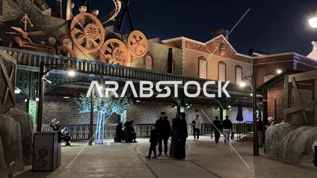 مدينة 6 فلاجز القدية في ثاني يوم من الافتتاح 1 يناير 2026 ، اكبر مشروع عملاق لمدينة ترفيهية تحمل علامة ستة أعلام التجارية في السعودية، أول منتزه ترفيهي لستة أعلام خارج أميركا الشمالية، استراتيجية رؤية السعودية 2030