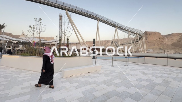 Six Flags Qiddiya City on the second day of its opening, January 1, 2026, is part of Saudi Vision 2030, the largest giant project for an amusement park bearing the Six Flags brand in Saudi Arabia, the first Six Flags theme park outside North America.
