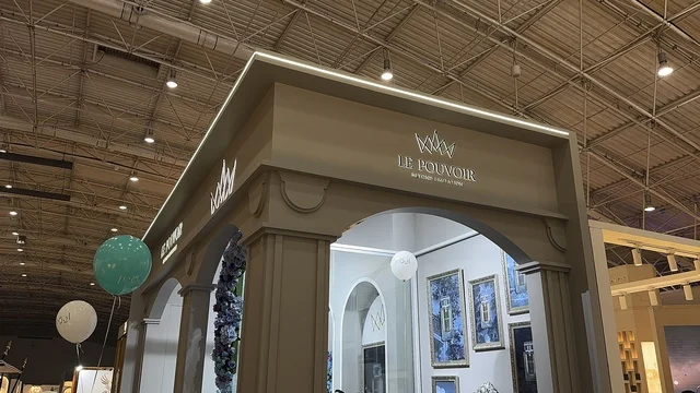 The pavilion is part of the Blue Oud and International Perfumes Exhibition in Riyadh, held from December 2025 to January 2026 in the Kingdom of Saudi Arabia. It is a major annual event that offers a sensory experience including shopping, learning about the perfume industry, and workshops.