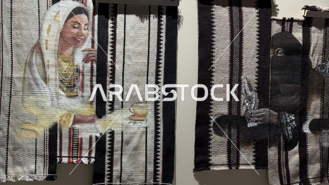 A complete visual experience, a joint art exhibition, performing and musical arts reflecting cultural and civilizational exchange, an event between two cultures (Saudi Arabia and China) at the Al-Malfa Hall in the Misk City in Riyadh on December 24, 2025, the Chinese street experience, a joint art exhibition, live artistic performances.