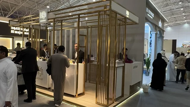 A brand for luxury perfumes, a sensory experience that includes shopping and learning about the perfume industry and workshops, the Blue Oud and International Perfumes Exhibition in Riyadh from December 2025 to January 2026 in the Kingdom of Saudi Arabia, major annual events.