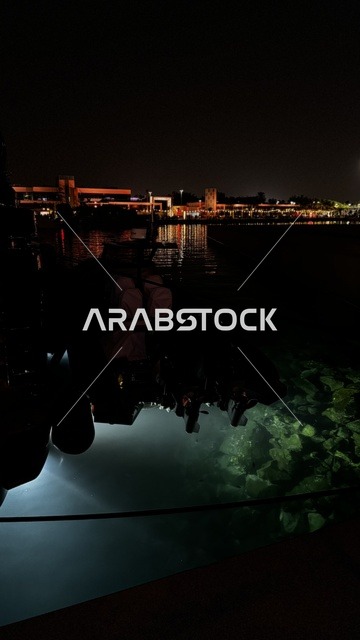 Luxurious atmosphere combining entertainment and relaxation, the Yacht Club in Jeddah, Saudi Arabia, upscale tourist and recreational facilities, a coastal marine destination on the Red Sea, modern architectural design, restaurants and cafes overlooking the marina, modern yacht berths and advanced marine services.