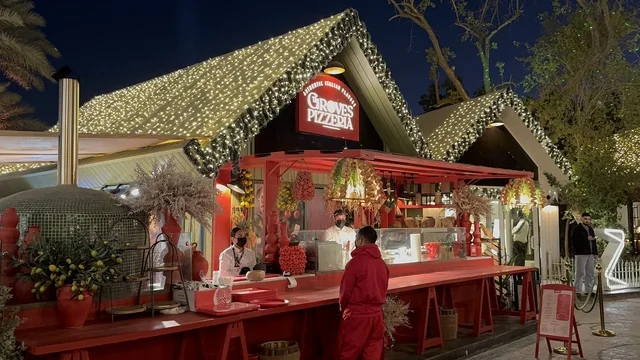 Seasonal events and entertainment experiences, The Groves in the Al-Rafiah neighborhood of Riyadh in 2026, Saudi Arabia, is a modern open entertainment destination, featuring green spaces and outdoor walkways, diverse restaurants and cafes, and an upscale family atmosphere that combines relaxation and social life.