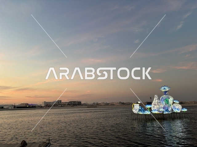 معلم ترفيهي مشهور في المملكة العربية السعودية، تعرف ثقافة البلاد المختلفة، مكان لقضاء وقت ممتع مع العائلة، وجهة ترفيهية وثقافية موسمية، المدينة العالمية يناير 2026 على ضفاف الخليج العربي وبحيرة سيهات في المنطقة الشرقية الدمام