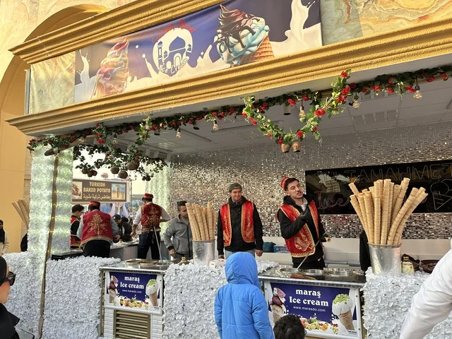 Wearing traditional attire, experiencing Turkish ice cream, getting to know the different cultures of the countries, a tourist and entertainment attraction, activating tourism and economic movement, the global city January 2026 on the shores of the Arabian Gulf and Lake Sehat in the Eastern Province of Dammam, a place to spend enjoyable time with family.