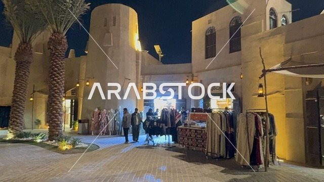 A market for selling traditional clothing, learn about the cultures of different countries, a tourist and entertainment attraction, stimulating tourism and economic activity, the global city January 2026 on the shores of the Arabian Gulf and Lake Sehat in the Eastern Province of Dammam, a place to spend enjoyable time with family.