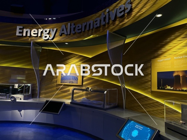 قسم بدائل الطاقة  فى معرض الطاقة فى مركز الملك عبدالعزيز الثقافي العالمي ( إثراء ) بالظهران ، المنطقة الشرقية، المملكة العربية السعودية، يوم 19 من يناير 2026 ، فعالية تفاعلية تسلط الضوء على مصادر الطاقة والتقنيات الحديثة، معروضات تعليمية وتجارب علمية مبتكرة، محتوى تعريفي يربط بين الاستدامة والابتكار، أجواء ثقافية ملهمة تناسب جميع الفئات.