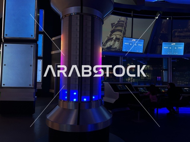 شاشة عرض الكترونية بنادي الطاقة  في معرض الطاقة فى مركز الملك عبدالعزيز الثقافي العالمي ( إثراء ) بالظهران ، المنطقة الشرقية، المملكة العربية السعودية، يوم 19 من يناير 2026 ، فعالية تفاعلية تسلط الضوء على مصادر الطاقة والتقنيات الحديثة، معروضات تعليمية وتجارب علمية مبتكرة، محتوى تعريفي يربط بين الاستدامة والابتكار، أجواء ثقافية ملهمة تناسب جميع الفئات.