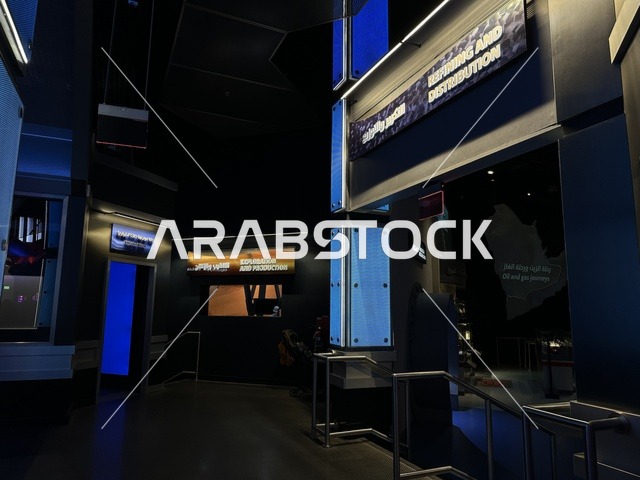 قسم التكرير والتوزيع في معرض الطاقة فى مركز الملك عبدالعزيز الثقافي العالمي ( إثراء ) بالظهران ، المنطقة الشرقية، المملكة العربية السعودية، يوم 19 من يناير 2026 ، فعالية تسلط الضوء على مصادر الطاقة والتقنيات الحديثة، معروضات تعليمية وتجارب علمية مبتكرة، محتوى تعريفي يربط بين الاستدامة والابتكار، أجواء ثقافية ملهمة تناسب جميع الفئات.