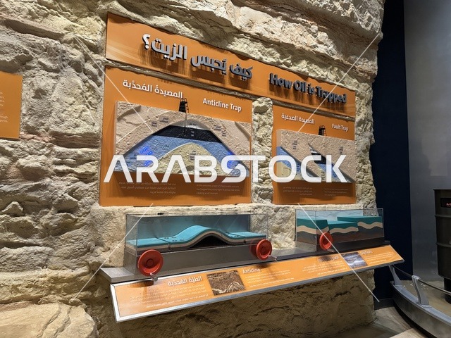 معروض لعمليات استخراج النفط في معرض الطاقة فى مركز الملك عبدالعزيز الثقافي العالمي ( إثراء ) بالظهران ، المنطقة الشرقية، المملكة العربية السعودية، يوم 19 من يناير 2026 ، فعالية تسلط الضوء على مصادر الطاقة والتقنيات الحديثة، معروضات تعليمية وتجارب علمية مبتكرة، محتوى تعريفي يربط بين الاستدامة والابتكار، أجواء ثقافية ملهمة تناسب جميع الفئات.