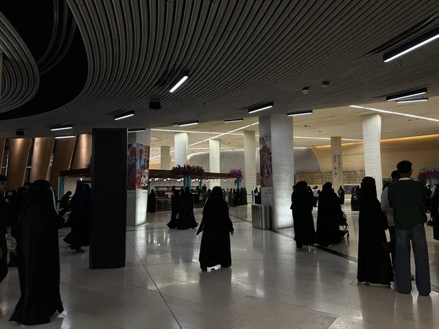 Visitors gathered at the Spain Street event at the King Abdulaziz Center for World Culture "Ithra" in Dhahran, Eastern Province, Saudi Arabia, on October 11, 2025, for a cultural and entertainment experience, featuring live musical and artistic performances, flamenco dances, interactive activities, Spanish-themed restaurants and cafes, family and children-friendly activities, and a vibrant festive atmosphere.