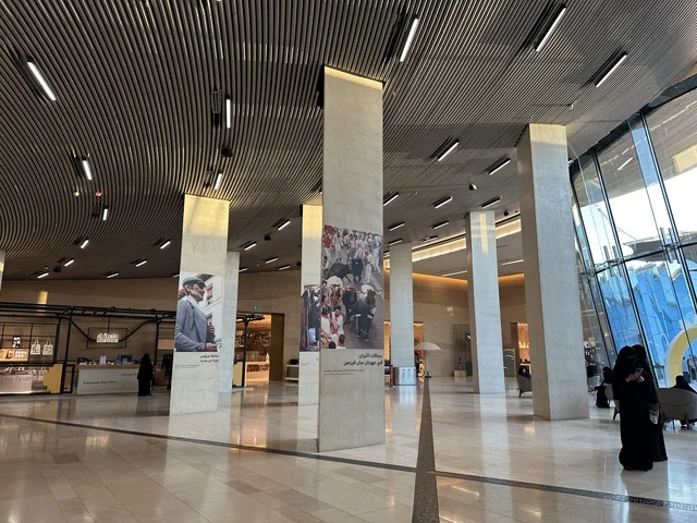 A cultural and entertainment experience at the Spain Street event at the King Abdulaziz Center for World Culture "Ithra" in Dhahran, Eastern Province, Saudi Arabia, on October 11, 2025, featuring live musical and artistic performances, interactive activities for families and children, flamenco dances, Spanish-themed restaurants and cafes, and a vibrant festive atmosphere.