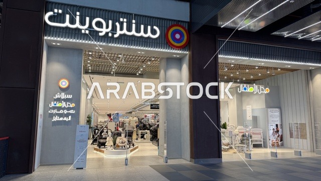 The Centerpoint store in the U Walk complex in Jeddah, Saudi Arabia, February 15, 2024, features an open walkway with a modern design, international and local restaurants and cafes, a comprehensive urban destination for walking, entertainment, and shopping, outdoor seating and social spaces, and a vibrant family and youth atmosphere.