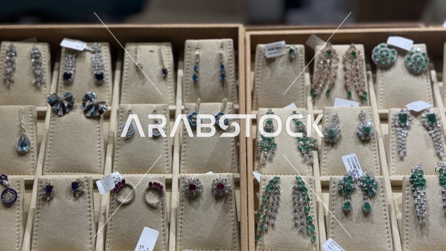 The latest jewelry and gold crafts at the Gold and Jewelry Exhibition in Jeddah, Saudi Arabia, on January 12, 2026, is a specialized commercial event that brings together the most prominent gold and jewelry houses, featuring local and international brands, with an upscale atmosphere and a unique shopping experience for luxury enthusiasts.