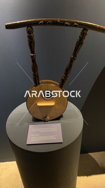 Musical instruments at the festival, displays of the stages of traditional shipbuilding and the tools and materials used, the Wooden Ships Festival on the Al-Hamra Beach in Jeddah, Saudi Arabia from January 12 to 16, 2026, maritime heritage, interactive activities, and cultural performances.
