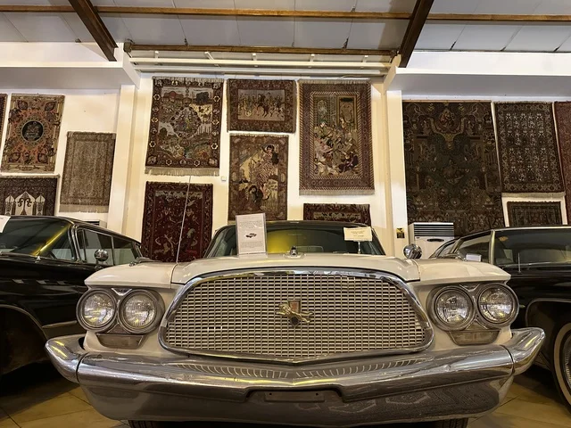 The classic cars section at the Al-Falwah and Al-Jawhara Museum in the Al-Nuzha neighborhood of Dammam, Eastern Province, Saudi Arabia, on February 21, 2018, is a distinctive educational and tourist destination, documenting handicrafts and Saudi identity, with halls showcasing Saudi heritage, Islamic art, rare collectibles, and a cultural heritage site displaying the history of traditional clothing and jewelry.