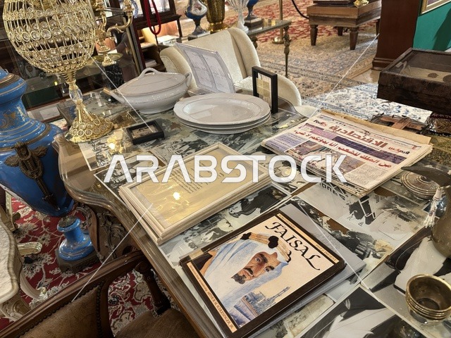 The Saudi heritage at the Al-Falwah and Al-Jawhara Museum in the Al-Nuzha neighborhood of Dammam, Eastern Province, Kingdom of Saudi Arabia, on February 21, 2018, is a distinctive educational and tourist destination, featuring classic cars, a heritage and cultural landmark showcasing the history of traditional clothing and jewelry, documentation of handicrafts and Saudi identity, and Islamic art.