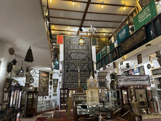 Exhibits of Islamic art at the Al-Falwah and Al-Jawhara Museum in the Al-Nuzha neighborhood of Dammam, Eastern Province, Kingdom of Saudi Arabia, on February 21, 2018, a distinctive educational and tourist destination, Saudi heritage, classic cars, a heritage and cultural landmark showcasing the history of traditional clothing and jewelry, documentation of handicrafts and Saudi identity. Exhibits of Islamic art at the Al-Falwah and Al-Jawhara Museum in the Al-Nuzha neighborhood of Dammam, Eastern Province, Kingdom of Saudi Arabia, on February 21, 2018, a distinctive educational and tourist destination, Saudi heritage, classic cars, a heritage and cultural landmark showcasing the history of traditional clothing and jewelry, documentation of handicrafts and Saudi identity.
