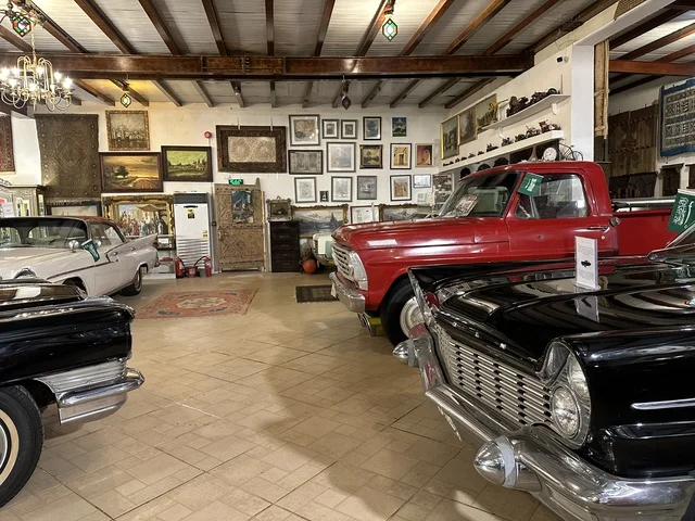 The classic cars section at the Al-Falwah and Al-Jawhara Museum in the Al-Nuzha neighborhood of Dammam, Eastern Province, Saudi Arabia, on February 21, 2018, is a distinctive educational and tourist destination, documenting handicrafts and Saudi identity, with halls showcasing Saudi heritage, Islamic art, rare collectibles, and a cultural heritage site displaying the history of traditional clothing and jewelry.