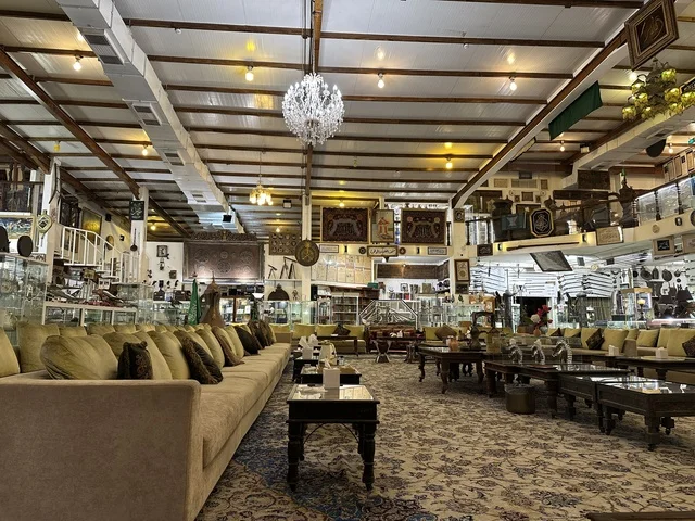 A traditional meeting room at the Al-Falwah and Al-Jawhara Museum in the Al-Nuzha neighborhood of Dammam, Eastern Province, Saudi Arabia, on February 21, 2018. A distinctive educational and tourist destination, documenting handicrafts and Saudi identity, halls for showcasing Saudi heritage, classic cars, a heritage and cultural landmark displaying the history of traditional clothing and jewelry, Islamic art.