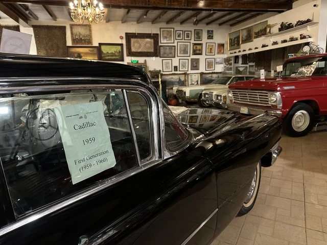 The classic cars section at the Al-Falwah and Al-Jawhara Museum in the Al-Nuzha neighborhood of Dammam, Eastern Province, Saudi Arabia, on February 21, 2018, is a distinctive educational and tourist destination, documenting handicrafts and Saudi identity, with halls showcasing Saudi heritage, Islamic art, rare collectibles, and a cultural heritage site displaying the history of traditional clothing and jewelry.