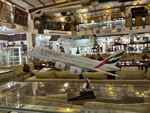 Models of classic vehicles and aviation at the Al-Falwah and Al-Jawhara Museum in the Al-Nuzha neighborhood of Dammam, Eastern Province, Saudi Arabia, on February 21, 2018, a distinctive educational and tourist destination, documenting handicrafts and Saudi identity, a heritage and cultural landmark showcasing the history of traditional clothing and jewelry, Saudi heritage, and Islamic art.