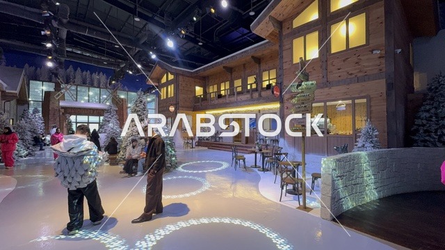 فعالية ترفيهية شتوية مستوحاة من أجواء منتجعات التزلج الأوروبية،  تجربة كورفشيفل فى منطقة بوليفارد وورلد بالرياض، المملكة العربية السعودية يوم 25 من نوفمبر 2025، ديكور ثلجي ومشهد جبلي ،أجواء فاخرة تجمع الترفيه والاستجمام، مطاعم ومقاهي بطابع شتوي، أنشطة تفاعلية ممتعه