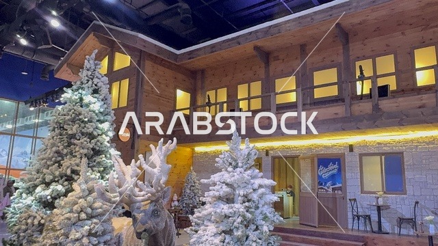 فعالية ترفيهية شتوية مستوحاة من أجواء منتجعات التزلج الأوروبية،  تجربة كورفشيفل فى منطقة بوليفارد وورلد بالرياض، المملكة العربية السعودية يوم 25 من نوفمبر 2025، ديكور ثلجي ومشهد جبلي ،أجواء فاخرة تجمع الترفيه والاستجمام، مطاعم ومقاهي بطابع شتوي، أنشطة تفاعلية ممتعه