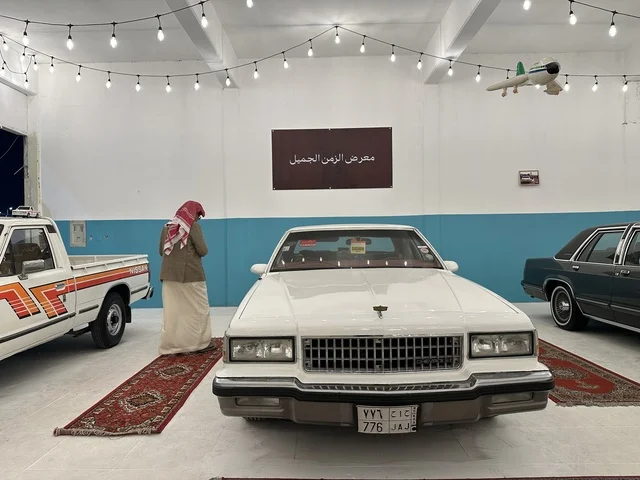An exhibition of classic vintage cars, a heritage event in winter, a "Life of the Past" event at the Life Plaza markets in Dammam city in the Eastern Province on January 9, 2026, simulating the details of old life and the lifestyle of our ancestors.