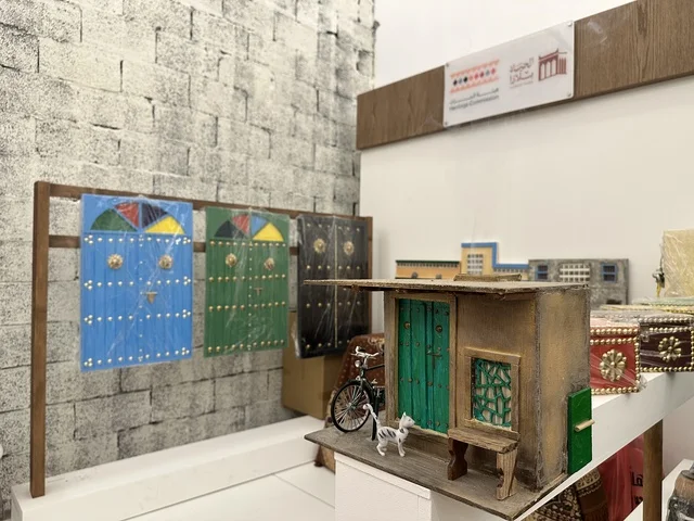 The craft of wooden works at the "Life of the Past" event in the Life Plaza markets in Dammam city, Eastern Province, on January 9, 2026, is a heritage event in winter, simulating the details of ancient life and the lifestyle of our ancestors.