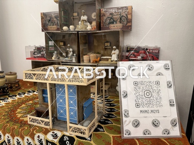 Simulation of the details of ancient life and the lifestyle of our ancestors, the "Life of the Past" event at the Life Plaza markets in Dammam city in the Eastern Province on January 9, 2026, a heritage event in the winter.