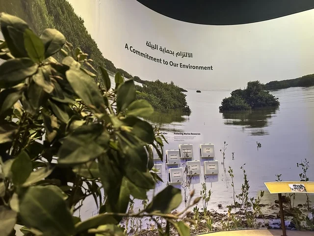 The Marine Environment and Sustainability section at the Energy Exhibition in the King Abdulaziz Center for World Culture (Ithra) in Dhahran, Eastern Province, Saudi Arabia, on January 19, 2026, is an event that highlights energy sources and modern technologies, featuring educational exhibits and innovative scientific experiments, with an inspiring cultural atmosphere suitable for all age groups.