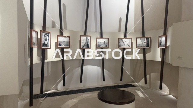 A rare old photo, showcasing rare artifacts that tell the historical story of the Red Sea, exploring the history of the region, the Red Sea Museum in Jeddah in the historic Bab Al-Bont building in historic Jeddah, January 17, 2026, a modern cultural landmark.