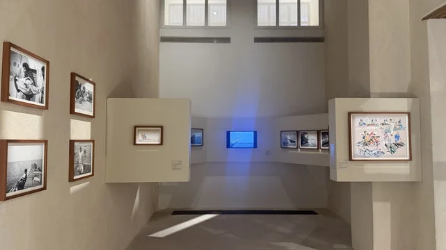 An exhibition of rare old photographs of maritime navigation at the Red Sea Museum in Jeddah, in the historic Bab Al-Bont building in historic Jeddah, on January 17, 2026. A modern cultural landmark, showcasing rare artifacts that tell the historical story of the Red Sea, exploring the history of the region.