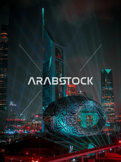 مبنى متحف المستقبل في إمارة دبي، معالم وأماكن سياحية مشهورة في الإمارات العربيه المتحده، الفن الهندسي المعماري للأبراج وناطحات السحاب على الطراز الحديث، التصاميم والديكورات المتميزة