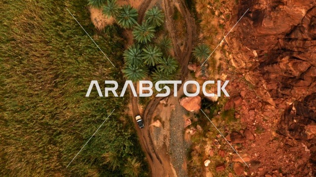 التكوينات والتشكيلات الصخرية على الوديان الجبلية في الأماكن الأثرية التاريخية المشهورة، وادي الديسة في منطقة تبوك، أرض النخيل والعيون الساحرة، سلاسل جبلية ومعالم طبيعية في السعودية، المناطق السياحية في المملكة