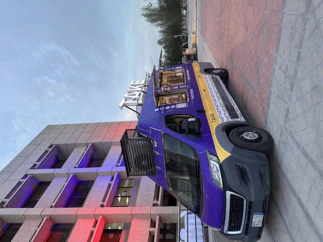 A mobile restaurant at a gaming event at King Fahd University of Petroleum and Minerals in Dhahran, Eastern Province, Saudi Arabia, on January 30, 2026, featuring electronic gaming events and competitions on campus, student interaction and youth attendance, the use of modern technologies and gaming platforms, an educational and entertaining environment that combines innovation and entertainment, and the development of thinking and teamwork skills.