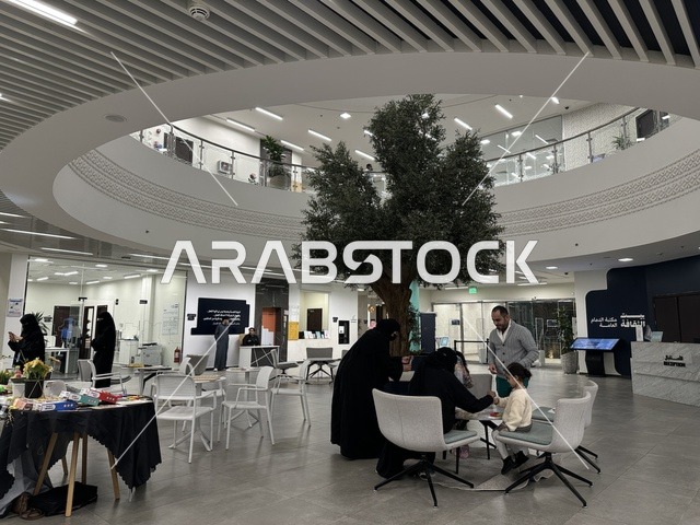 An inspiring cultural environment that celebrates science and knowledge and supports sustainable learning, World Education Day at the Culture Library, Dammam Public Library, Kingdom of Saudi Arabia, on January 30, 2026, an educational and cultural event that highlights the importance of education and its role in building communities, knowledge activities, educational workshops, student participation, and interactive dialogue.