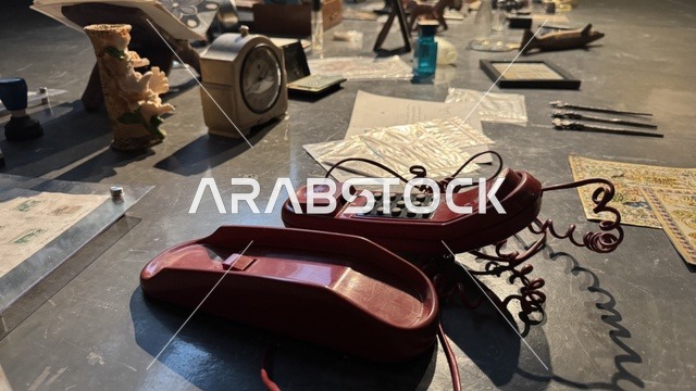 مقتنيات لفنان في معرض الرسوم المتحركة في مدينة جدة، المملكة العربية السعودية، فعالية فنية وترفيهية مخصصة لعالم الأنيميشن، عرض شخصيات وأعمال كرتونية، تجارب تفاعلية وعروض بصرية، أنشطة تعليمية وترفيهية للأطفال والعائلات، أجواء تجمع الفن والتقنية.