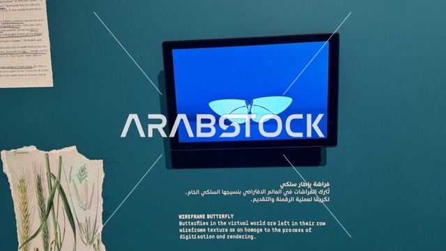 A modern electronic screen at the animation exhibition in Jeddah, Saudi Arabia, an artistic and entertainment event dedicated to the world of animation, showcasing characters and cartoon works, interactive experiences and visual displays, educational and recreational activities for children and families, an atmosphere that combines art and technology.