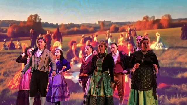 A folk dance show at the Spain Street event in the King Abdulaziz Center for World Culture "Ithra" in Dhahran, Eastern Province, Saudi Arabia, on October 11, 2025, interactive activities for families and children, flamenco dances, live musical and artistic performances, Spanish-themed restaurants and cafes, and a vibrant festive atmosphere.