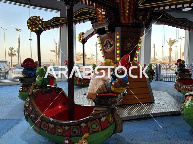 Recreational activities at Marina Mall in Dammam, Eastern Province, Saudi Arabia, a shopping and entertainment center overlooking the waterfront, featuring diverse stores and brands, restaurants and cafes with sea views, recreational and service facilities, a family destination that combines shopping and entertainment.