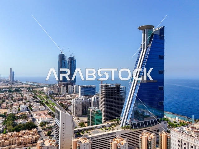 الواجهة البحرية المطلة على ساحل الخليج العربي، أفق مدينة دبي, النهضة الاقتصادية والتطور العمراني لأبراج وناطحات السحاب في الامارات العربية المتحدة، الفن الهندسي المعماري على الطراز الحديث والمتطور للمباني السكنية, معالم سياحية مشهورة