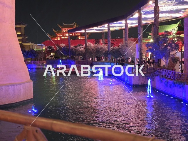 Modern architectural design, Boulevard World in Riyadh, enjoy exciting experiences in one of the most prominent entertainment areas in Saudi Arabia, a major attraction for tourists from around the world.