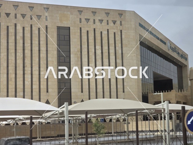 معالم أثرية تاريخية قديمة، أسوار الدرعية القديمة في مدينة الرياض في المملكة العربية السعودية، الفن الهندسي المعماري القديم، المباني الأثرية والبيوت الطينية في حي الطريف في الدرعية، أشجار النخيل الخضراء، مناطق السياحة التراثية في السعودية