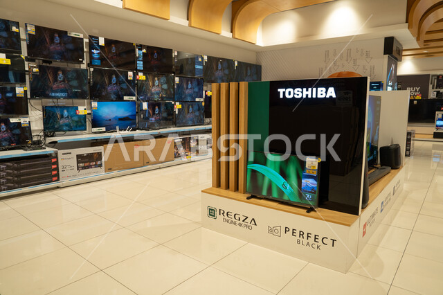 Modern Electronics Store Television Display Indoor