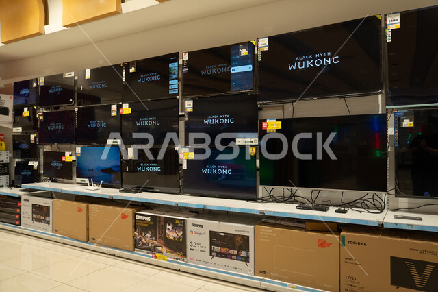 Retail Television Display and Electronic Boxes in Store
