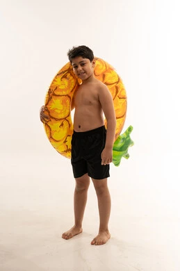 Arab Boy with Pineapple Inflatable Swim Ring