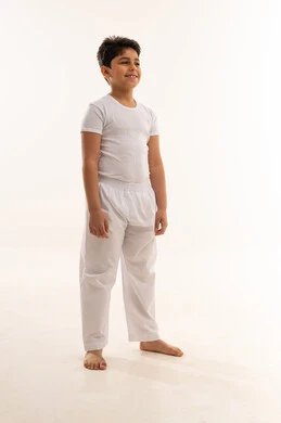 Saudi Boy in Traditional White Clothing Studio Shot